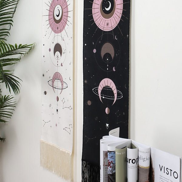Lunar Eclipse Tapestry Wall Hanging - Set of Two