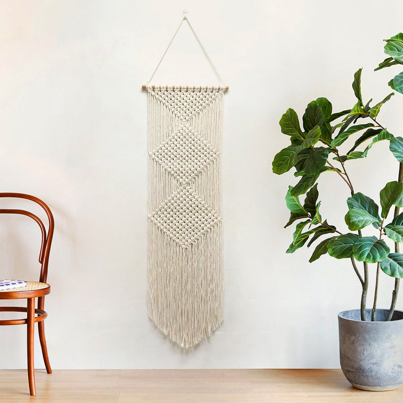 Large Macrame wall Hanging - Diamond Design