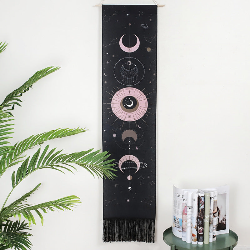 Lunar Eclipse Tapestry Wall Hanging - Set of Two