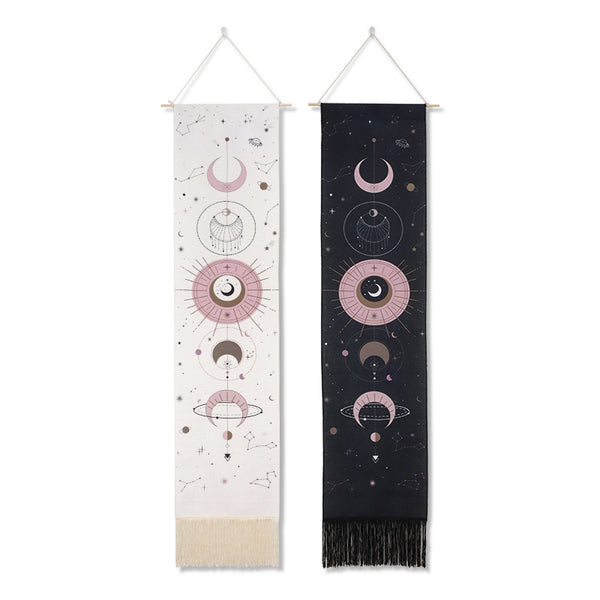 Lunar Eclipse Tapestry Wall Hanging - Set of Two