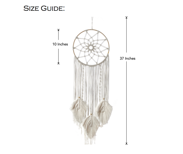 Macrame Dream Catcher - Three Leaf Design