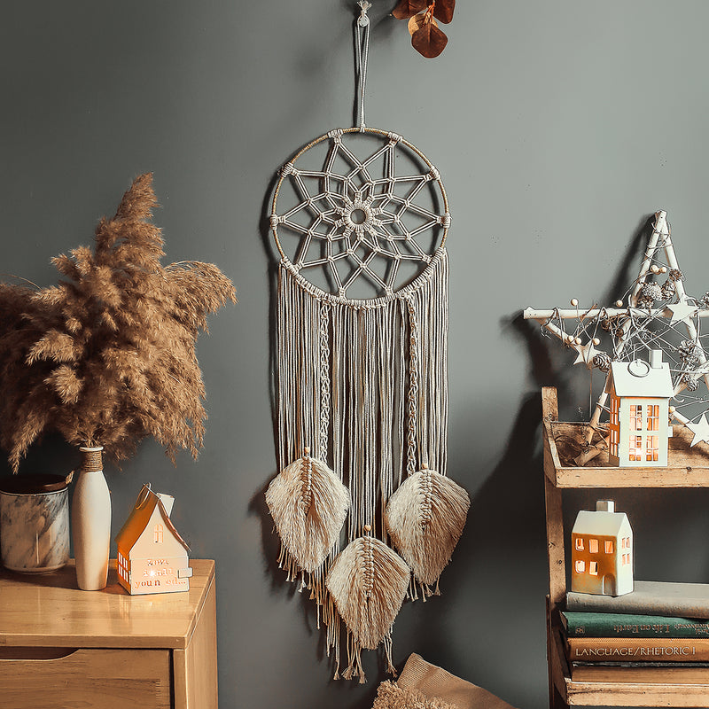 Macrame Dream Catcher - Three Leaf Design
