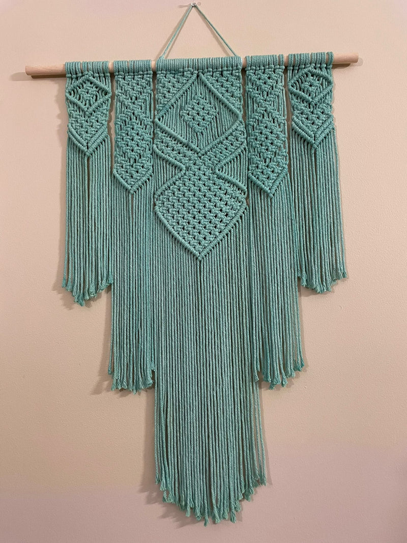 Large Macrame Wall Hanging - The Rustic Boho Design (Green)