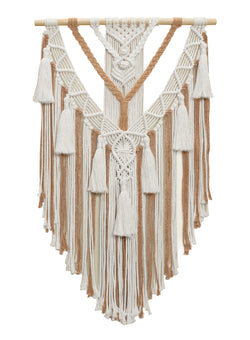 Macrame Wall Hanging - Multi-Tassel Design (Tan)