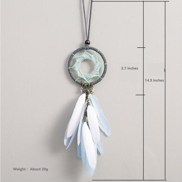 Car Dream Catcher with Natural Feathers