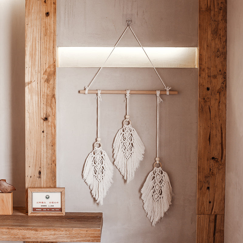 Feather Design Macrame Wall Hanging