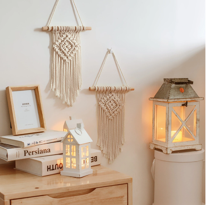 Macrame Wall Hanging - Mini Diamond Design(1 Piece)