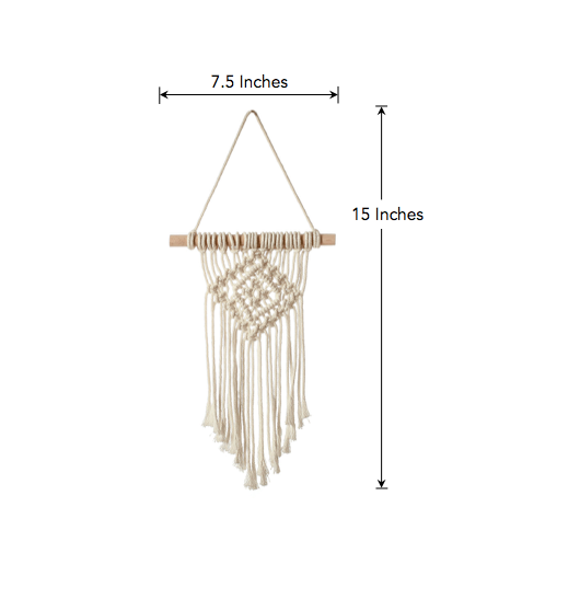 Macrame Wall Hanging - Mini Diamond Design(1 Piece)
